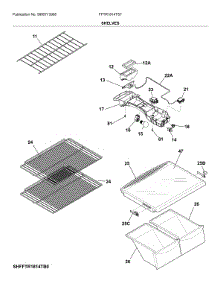 Shelves parts for Frigidaire Top-Mount Refrigerator FFTR1814TS7 from AppliancePartsPros.com