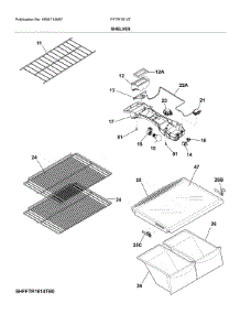 Shelves parts for Frigidaire Top-Mount Refrigerator FFTR1814TSA from AppliancePartsPros.com