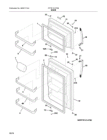 Door parts for Frigidaire Top-Mount Refrigerator FFTR1814TW8 from AppliancePartsPros.com