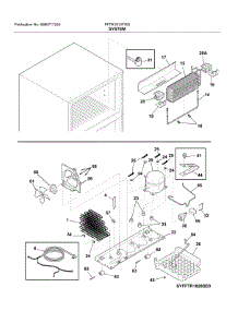System parts for Frigidaire Top-Mount Refrigerator FFTR1814TW8 from AppliancePartsPros.com