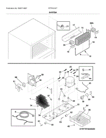 System parts for Frigidaire Top-Mount Refrigerator FFTR1814TWA from AppliancePartsPros.com