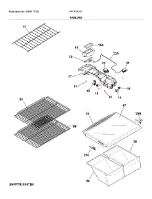 Shelves parts for Frigidaire Top-Mount Refrigerator FFTR1814TWE from AppliancePartsPros.com