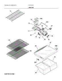 Shelves parts for Frigidaire Top-Mount Refrigerator FFTR1814TWG from AppliancePartsPros.com