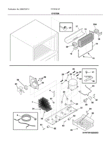System parts for Frigidaire Top-Mount Refrigerator FFTR1814TWG from AppliancePartsPros.com