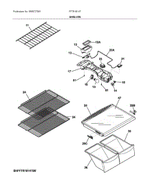 Shelves parts for Frigidaire Top-Mount Refrigerator FFTR1814TWJ from AppliancePartsPros.com