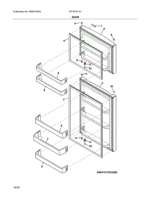 Doors parts for Frigidaire Top-Mount Refrigerator FFTR1814VW0 from AppliancePartsPros.com