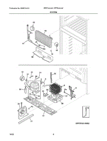 System parts for Frigidaire Top-Mount Refrigerator FFTR1814WB2 from AppliancePartsPros.com