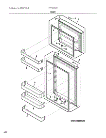 Doors parts for Frigidaire Top-Mount Refrigerator FFTR1814WW1 from AppliancePartsPros.com