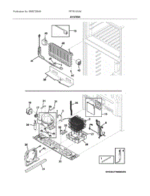 System parts for Frigidaire Top-Mount Refrigerator FFTR1814WW1 from AppliancePartsPros.com