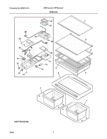 Shelves parts for Frigidaire Top-Mount Refrigerator FFTR1814WW2 from AppliancePartsPros.com