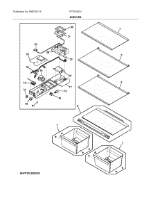 Shelves parts for Frigidaire Top-Mount Refrigerator FFTR1820VW0 from AppliancePartsPros.com
