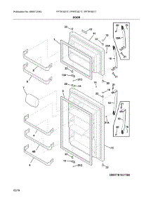 Door parts for Frigidaire Top-Mount Refrigerator FFTR1821TB4 from AppliancePartsPros.com