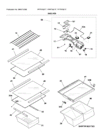 Shelf parts for Frigidaire Top-Mount Refrigerator FFTR1821TB4 from AppliancePartsPros.com