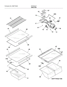 Shelves parts for Frigidaire Top-Mount Refrigerator FFTR1821TB6 from AppliancePartsPros.com