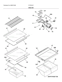 Shelves parts for Frigidaire Top-Mount Refrigerator FFTR1821TB9 from AppliancePartsPros.com