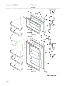 Doors parts for Frigidaire Top-Mount Refrigerator FFTR1821TBB from AppliancePartsPros.com