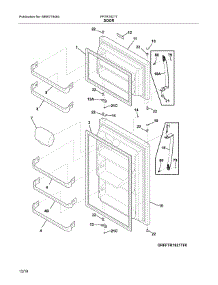 Doors parts for Frigidaire Top-Mount Refrigerator FFTR1821TD6 from AppliancePartsPros.com