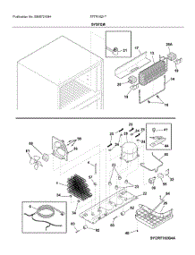 System parts for Frigidaire Top-Mount Refrigerator FFTR1821TDA from AppliancePartsPros.com