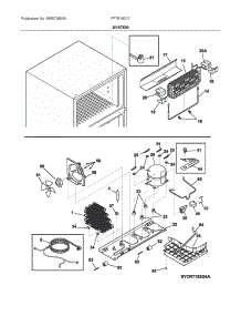 System parts for Frigidaire Top-Mount Refrigerator FFTR1821TDB from AppliancePartsPros.com