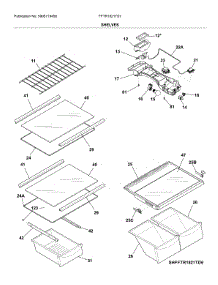 Shelves parts for Frigidaire Top-Mount Refrigerator FFTR1821TS7 from AppliancePartsPros.com