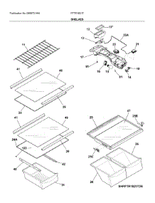 Shelves parts for Frigidaire Top-Mount Refrigerator FFTR1821TS8 from AppliancePartsPros.com