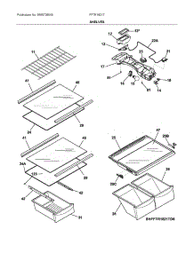 Shelves parts for Frigidaire Top-Mount Refrigerator FFTR1821TSB from AppliancePartsPros.com