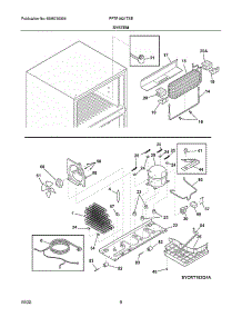 System parts for Frigidaire Top-Mount Refrigerator FFTR1821TSE from AppliancePartsPros.com