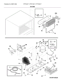 System parts for Frigidaire Top-Mount Refrigerator FFTR1821TW4 from AppliancePartsPros.com