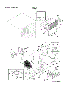 System parts for Frigidaire Top-Mount Refrigerator FFTR1821TW6 from AppliancePartsPros.com
