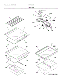 Shelves parts for Frigidaire Top-Mount Refrigerator FFTR1821TWA from AppliancePartsPros.com