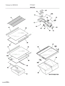 Shelves parts for Frigidaire Top-Mount Refrigerator FFTR1821TWC from AppliancePartsPros.com