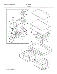Shelves parts for Frigidaire Top-Mount Refrigerator FFTR1835VB0 from AppliancePartsPros.com