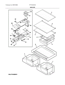 Shelves parts for Frigidaire Top-Mount Refrigerator FFTR1835VB3 from AppliancePartsPros.com