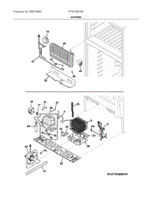 System parts for Frigidaire Top-Mount Refrigerator FFTR1835VB3 from AppliancePartsPros.com