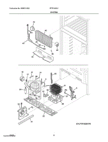 System parts for Frigidaire Top-Mount Refrigerator FFTR1835VS2 from AppliancePartsPros.com