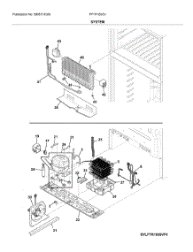 System parts for Frigidaire Top-Mount Refrigerator FFTR1835VW0 from AppliancePartsPros.com
