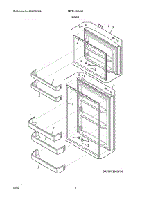 Door parts for Frigidaire Top-Mount Refrigerator FFTR1835VW5 from AppliancePartsPros.com