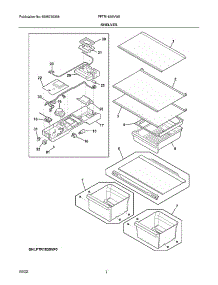 Shelves parts for Frigidaire Top-Mount Refrigerator FFTR1835VW5 from AppliancePartsPros.com