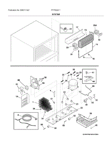 System parts for Frigidaire Top-Mount Refrigerator FFTR2021TB4 from AppliancePartsPros.com