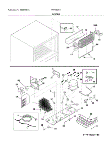 System parts for Frigidaire Top-Mount Refrigerator FFTR2021TS5 from AppliancePartsPros.com