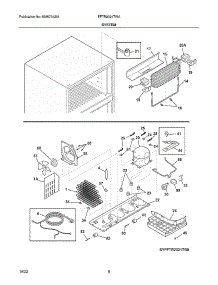 System parts for Frigidaire Top-Mount Refrigerator FFTR2021TWA from AppliancePartsPros.com