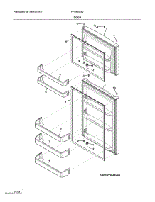 Doors parts for Frigidaire Top-Mount Refrigerator FFTR2045VB0 from AppliancePartsPros.com