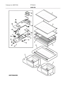 Shelves parts for Frigidaire Top-Mount Refrigerator FFTR2045VB2 from AppliancePartsPros.com