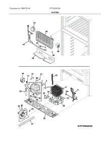 System parts for Frigidaire Top-Mount Refrigerator FFTR2045VB3 from AppliancePartsPros.com