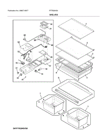 Shelves parts for Frigidaire Top-Mount Refrigerator FFTR2045VD0 from AppliancePartsPros.com