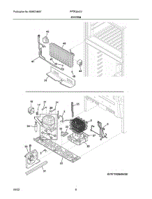 System parts for Frigidaire Top-Mount Refrigerator FFTR2045VD4 from AppliancePartsPros.com