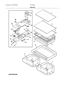 Shelves parts for Frigidaire Top-Mount Refrigerator FFTR2045VW2 from AppliancePartsPros.com