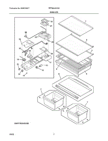 Shelves parts for Frigidaire Top-Mount Refrigerator FFTR2045VW3 from AppliancePartsPros.com