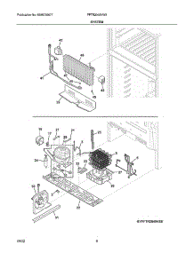 System parts for Frigidaire Top-Mount Refrigerator FFTR2045VW3 from AppliancePartsPros.com