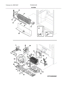 System parts for Frigidaire Upright Freezer FFUE2022AW0 from AppliancePartsPros.com